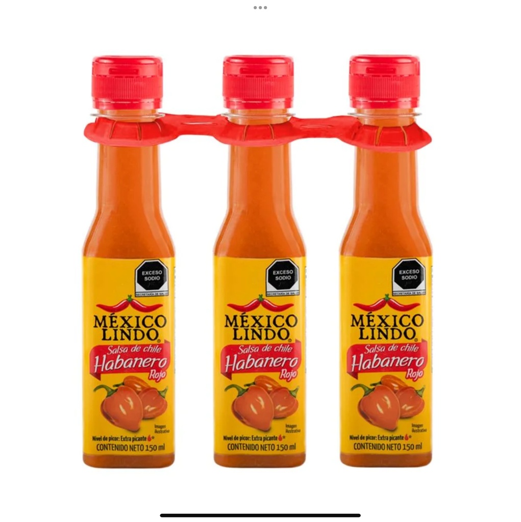 Salsa Habanera México Lindo 150ml 3pz