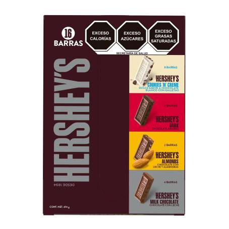 Chocolate mixto hersheys 16pzs
